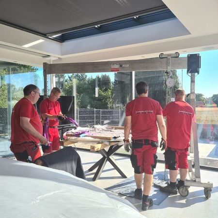 Umtransport eines Granittisches